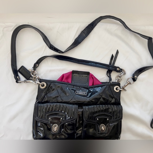 COACH 18678 Poppy Liquid Gloss Shoulder Purse Bag Quilted  Pre-owned. - Picture 2 of 14